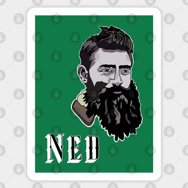 Ned Kelly Australian Bushranger Outlaw Sticker by EmmaFifield